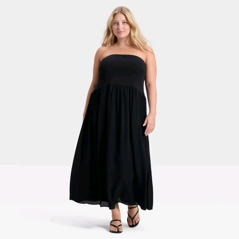 NWT Black Sleeveless Maxi Dress Size 3X